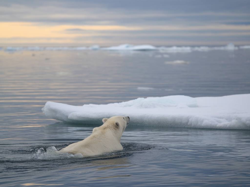 What are the global impacts of melting Arctic ice on biodiversity?